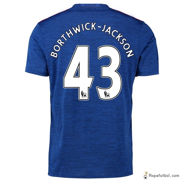 Camiseta Manchester United Replica Segunda Ropa Borthwick Jackson 2016/17 Azul